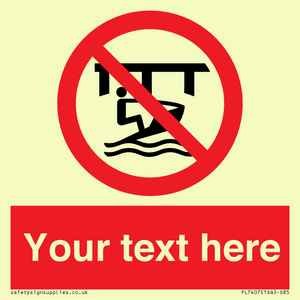 Custom Do not use watercraft in the vicinity of piers